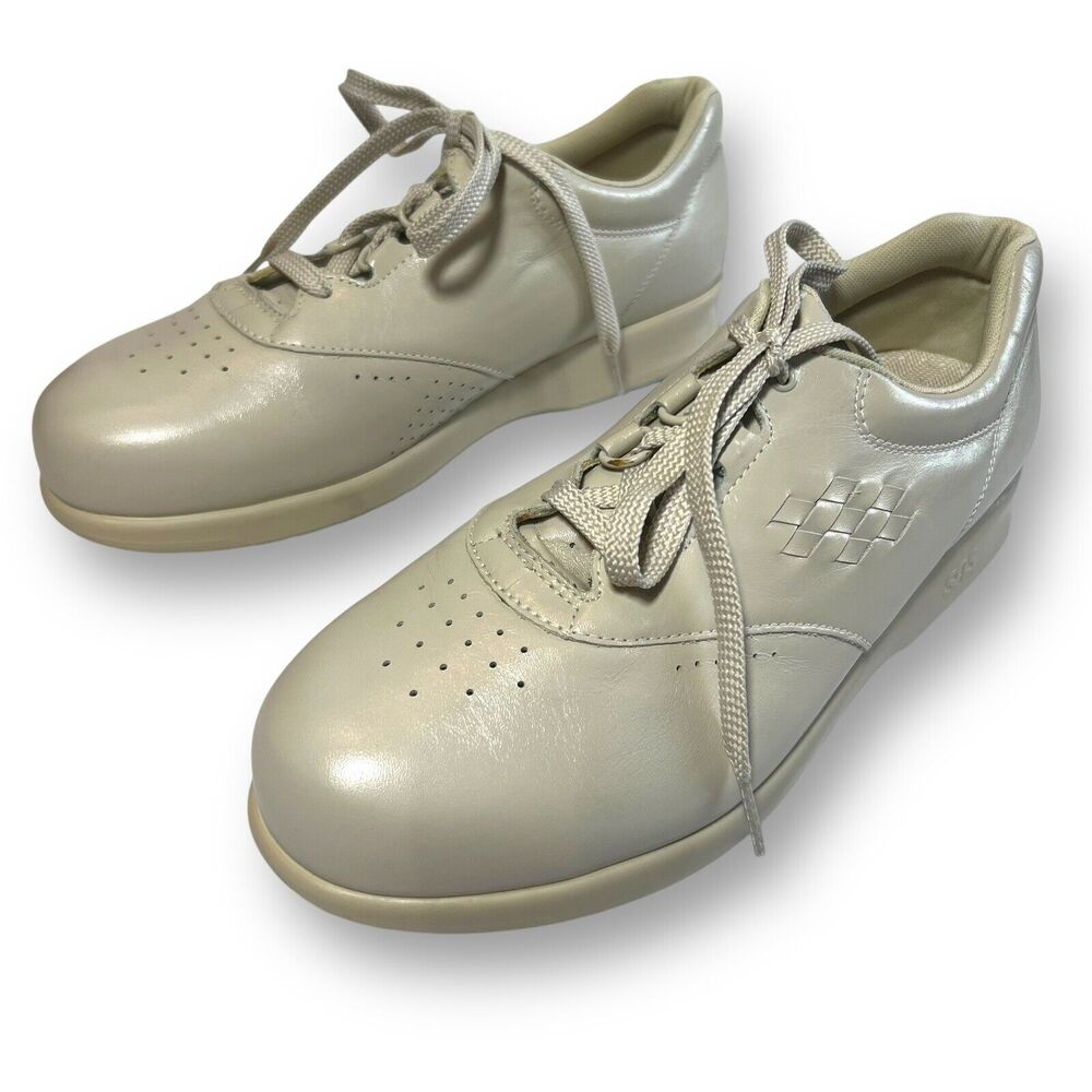 SAS Womens Size 8 WW Double Wide Shoes Free Time Bone Leather New Comfort